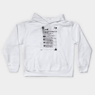 Three Tweets Doodle Black Kids Hoodie